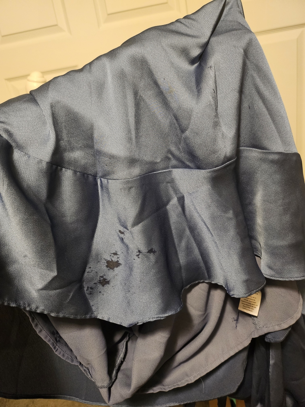 Vici Slate Gray Long Sleeve Ruffle Hem Dress - Picture 7 of 9